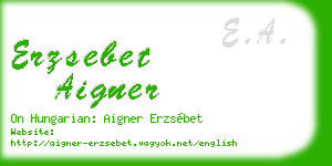 erzsebet aigner business card